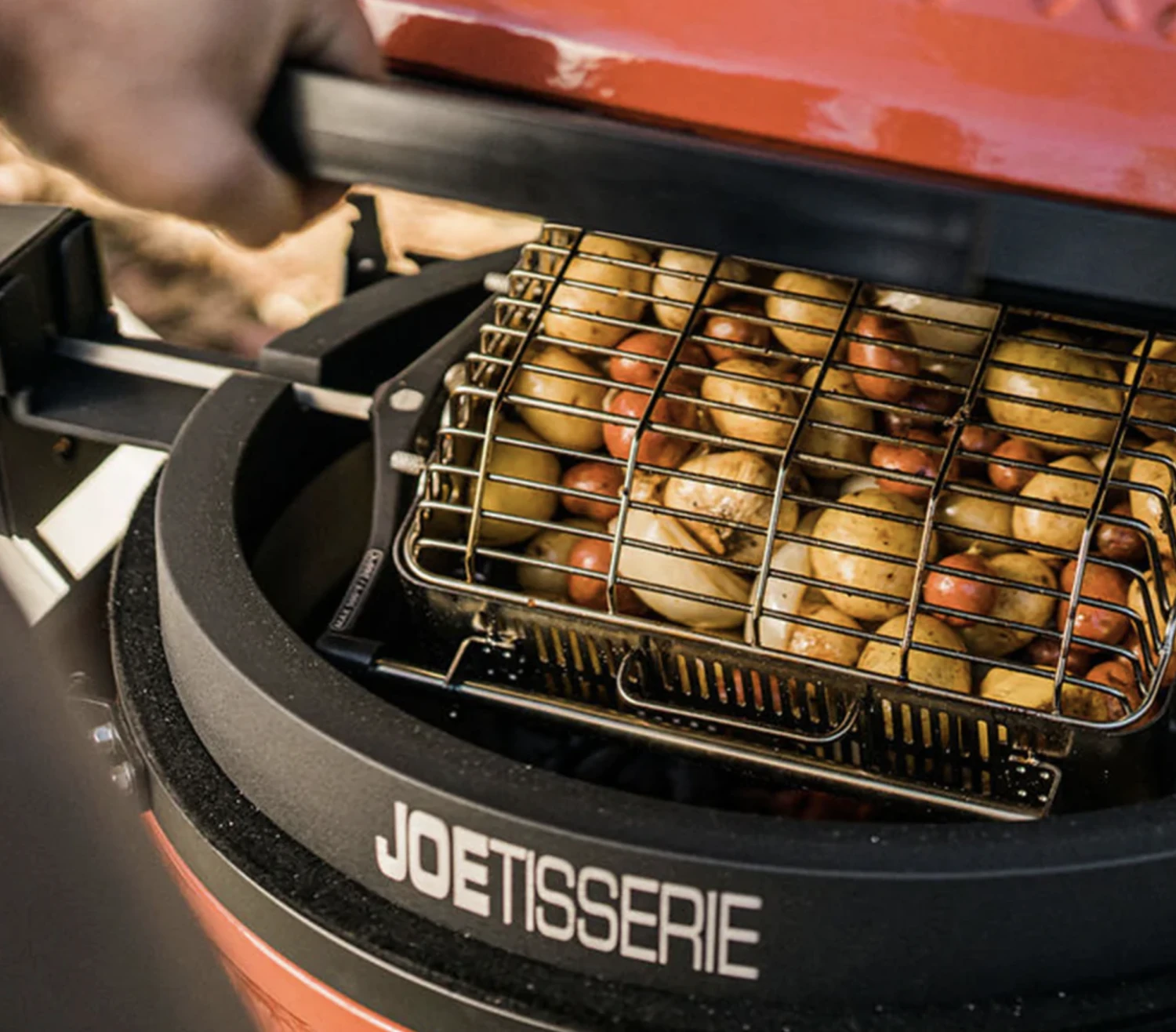 Kamado Joe JoeTisserie Basket Set Spit Mand 6 Kamado Joe JoeTisserie Basket Set Spit Mand - Afbeelding 6
