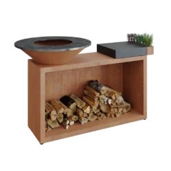 Ofyr Island Corten 85-100 Teakhout En Donker Grijs Keamiek 7 Ofyr Island Corten 85-100 Teakhout En Donker Grijs Keamiek -Keuken Grill ofyr island corten 85 100 teakhout en donker grijs 3