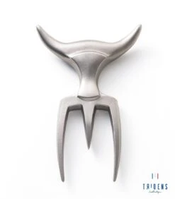 Tridens Brushed Fork In Beechwood Base -Keuken Grill tridens brushed fork in beechwood base 2