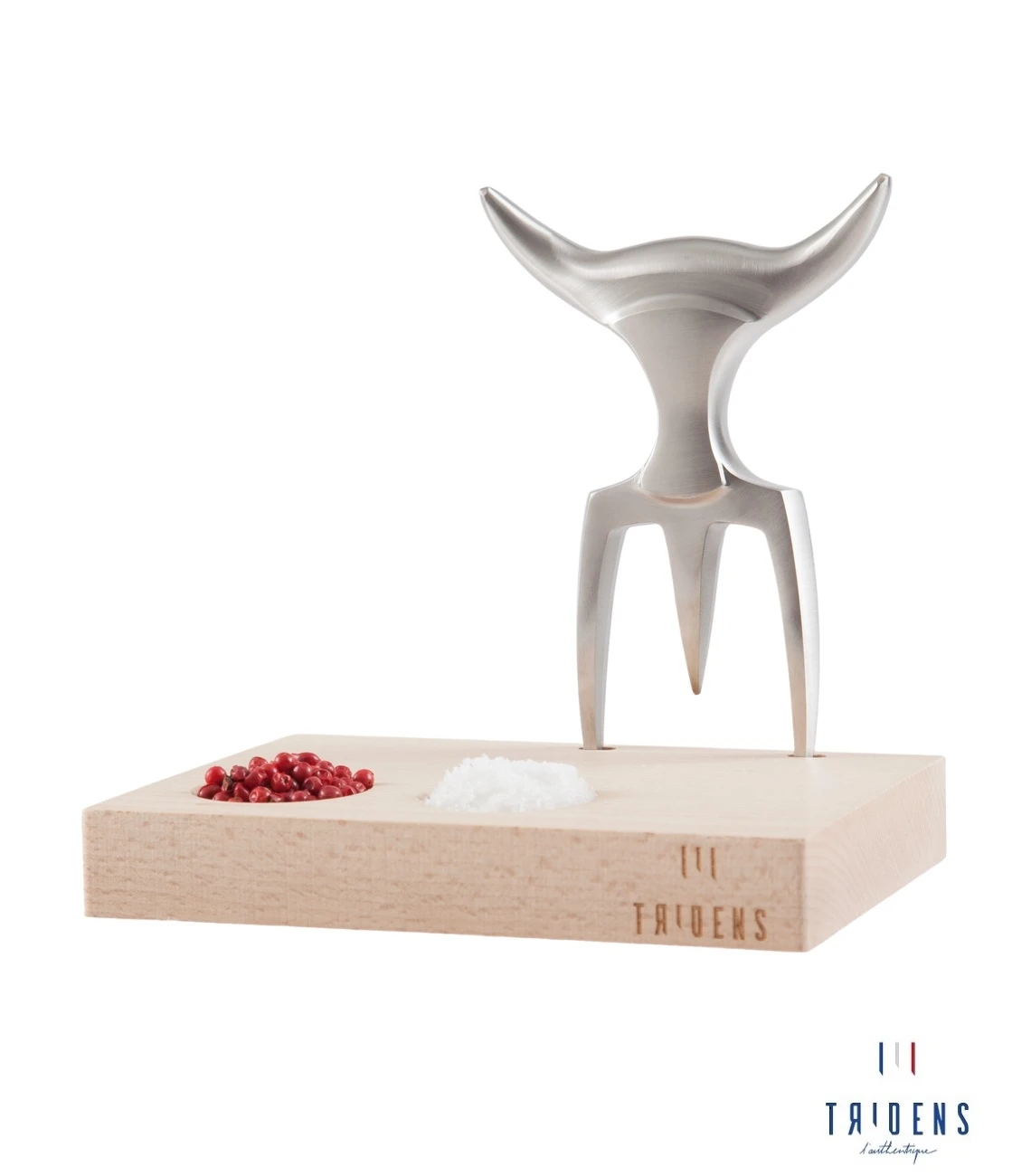 Tridens Raw Brushed Fork In Beechwood Base 4 Tridens Raw Brushed Fork In Beechwood Base - Afbeelding 4